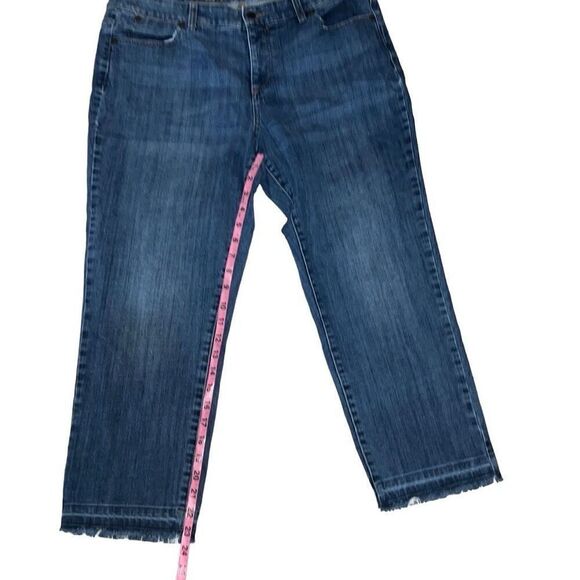 Talbots Simply Flattering 5-Pocket Skinny Denim Jeans Released Hem Sz 14 Curvy - Picture 7 of 8